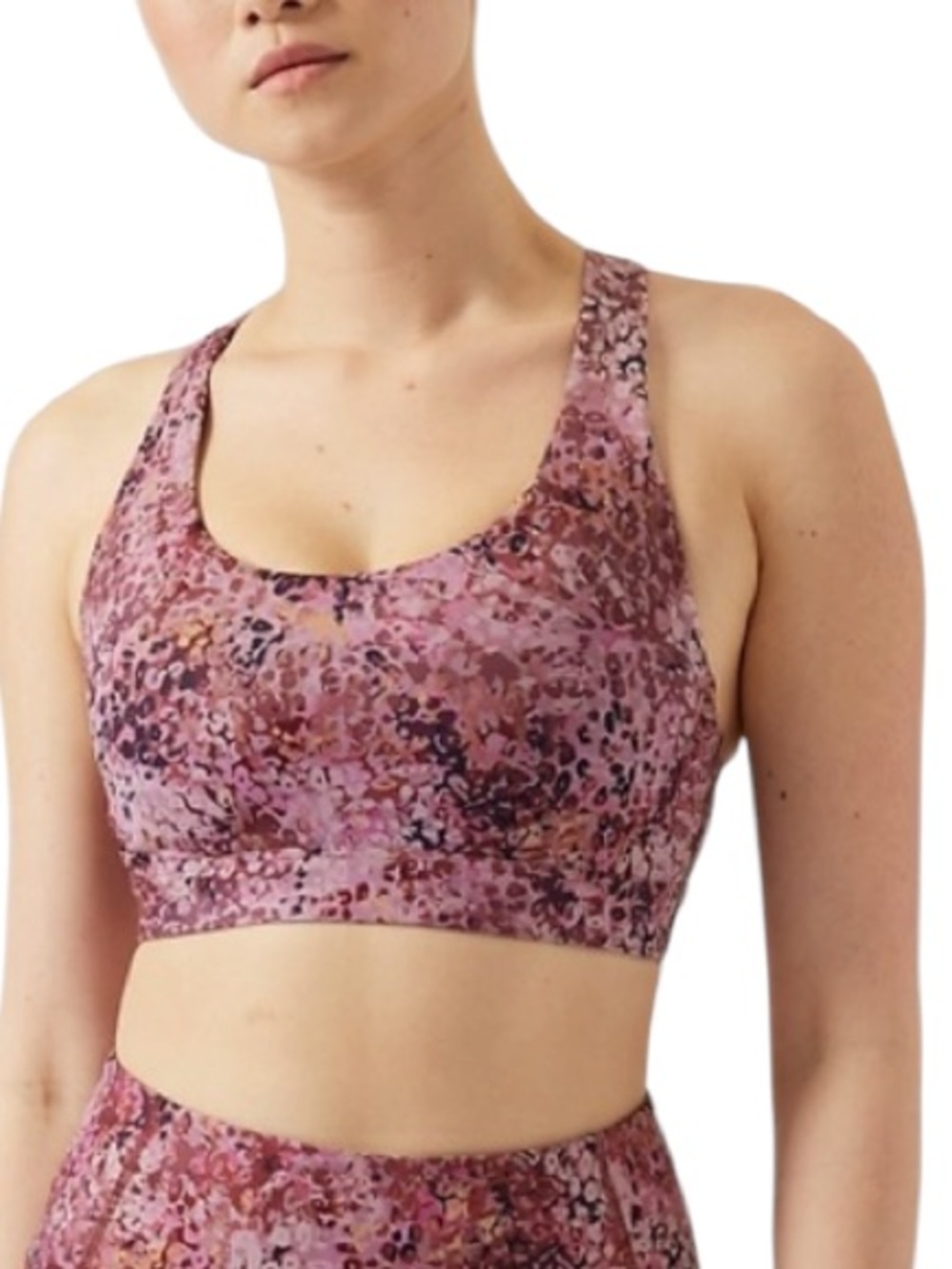 Athleta Ultimate Printed A-C Sports Bra